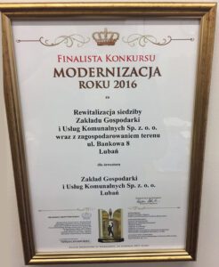 Wyróżnienie w Plebiscycie Modernizacja Roku 2016