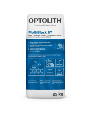 Zaprawa murarska cienkowarstwowa z ziarnem podporowym 10MPa - UniBlock ST