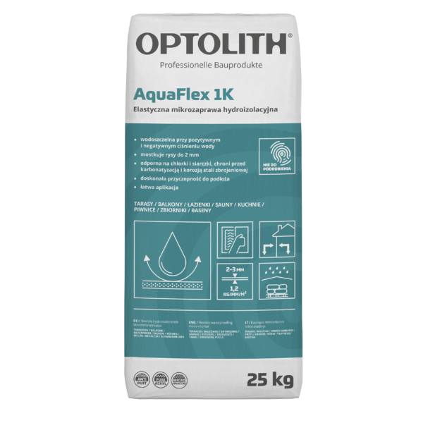 Optostop AquaFlex 1K - Elastyczna mikrozaprawa hydroizolacyjna