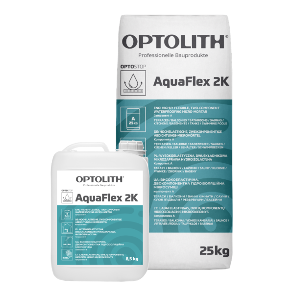 Optostop AquaFlex 2K - Dwuskładnikowa mikrozaprawa hydroizolacyjna