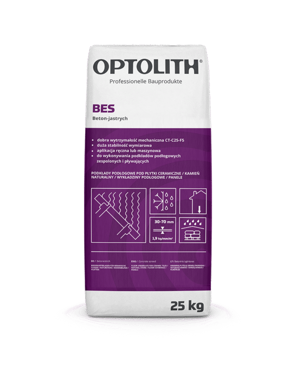 Optotech BES - Beton-jastrych, 30-70 mm, klasa CT-C25-F5