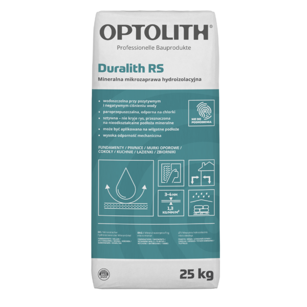 Optostop Duralith RS - Mineralna mikrozaprawa hydroizolacyjna