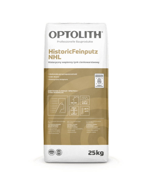 Optosan Historic Feinputz NHL - Historyczny wapienny tynk cienkowarstwowy 
