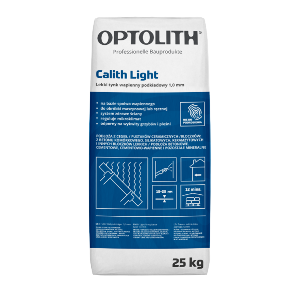 Optomur Calith Light - Lekki tynk wapienny podkładowy 1,0 mm
