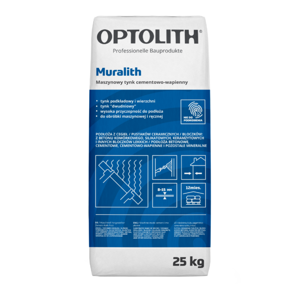 Optomur Muralith - Maszynowy tynk cementowo-wapienny