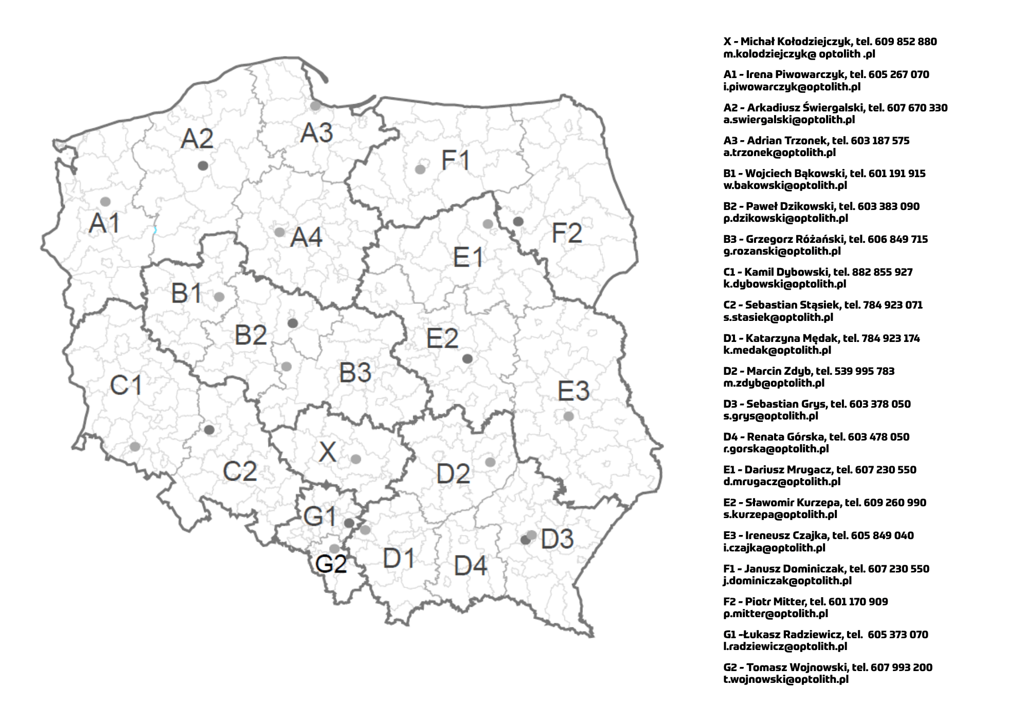 Mapa regionów